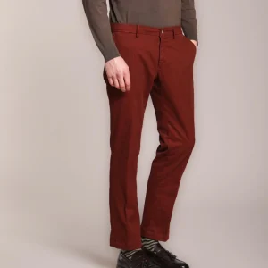 New York pantalone chino uomo in gabardina stretch regular fit ①