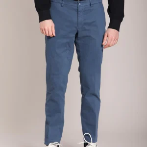 New York pantalone chino uomo in gabardina stretch regular fit ①