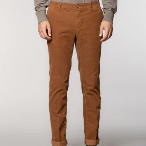 New York pantalone chino uomo in velluto 1000 righe regular fit