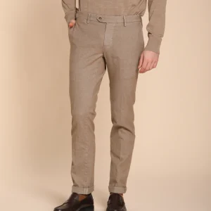 New York Sartoriale pantalone chino uomo stampa micro mouliné regular fit