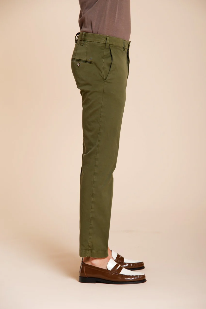 New York pantalone chino uomo in gabardina stretch regular fit ① – Image 3