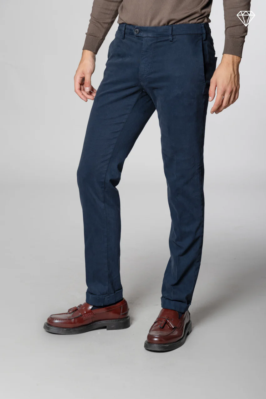 New York Sartoriale pantalone chino uomo sartoriale in cotone lana regular fit ① – Image 3