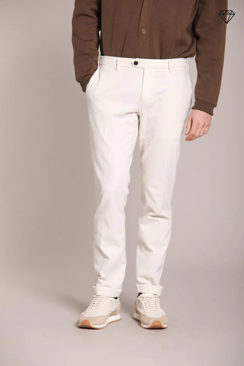 New York Sartoriale pantalone chino uomo sartoriale in cotone lana regular fit ①