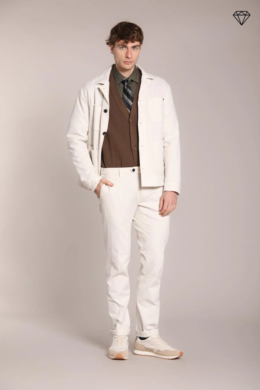 New York Sartoriale pantalone chino uomo sartoriale in cotone lana regular fit ① – Image 3