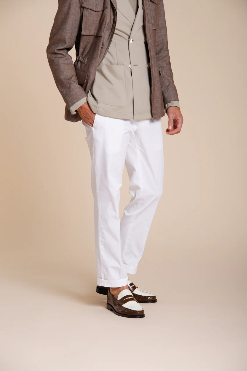 New York pantalone chino uomo in gabardina stretch regular fit ① – Image 5