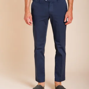 New York pantalone chino uomo in gabardina stretch regular fit ①