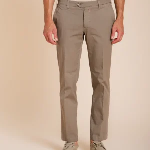 New York pantalone chino uomo in gabardina stretch regular fit ①