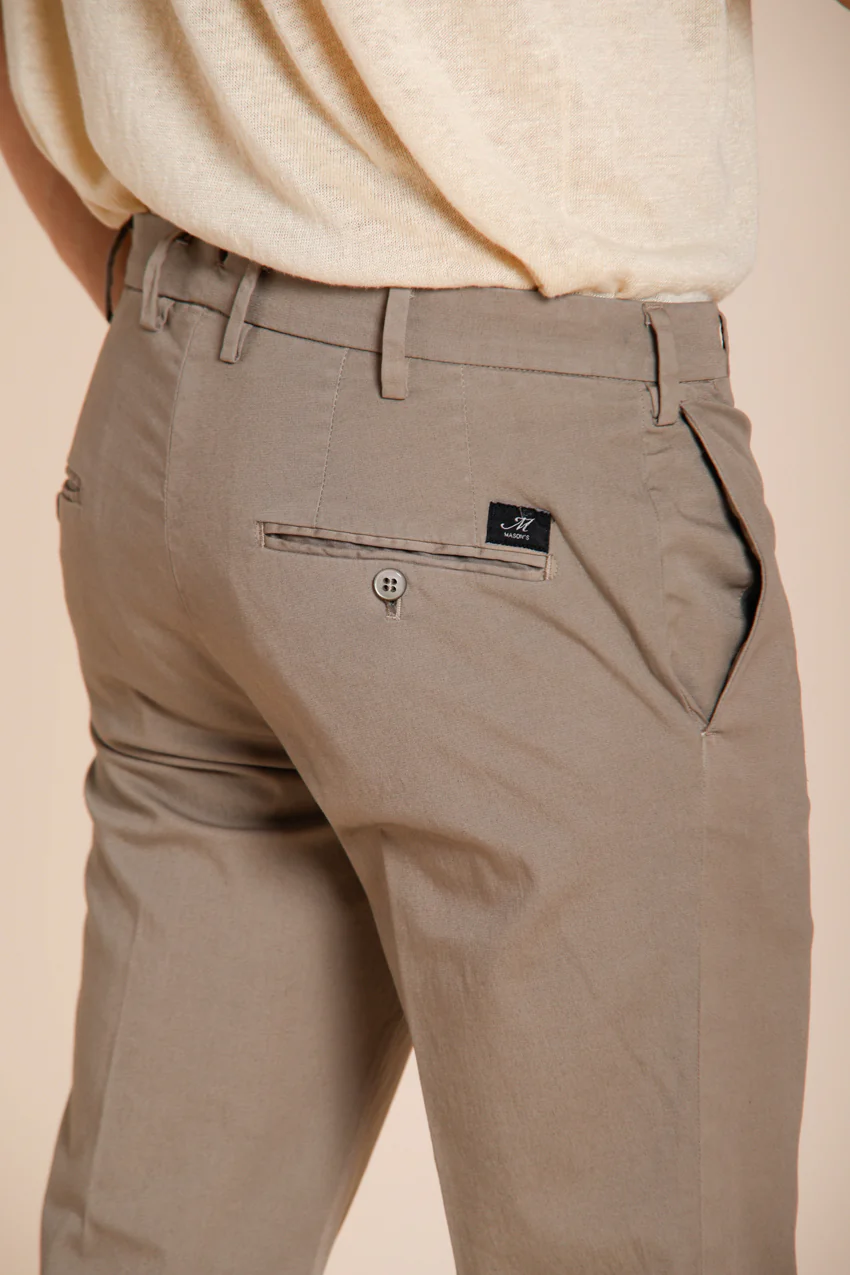 New York pantalone chino uomo in gabardina stretch regular fit ① – Image 2
