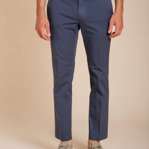 New York pantalone chino uomo in gabardina stretch regular fit ①