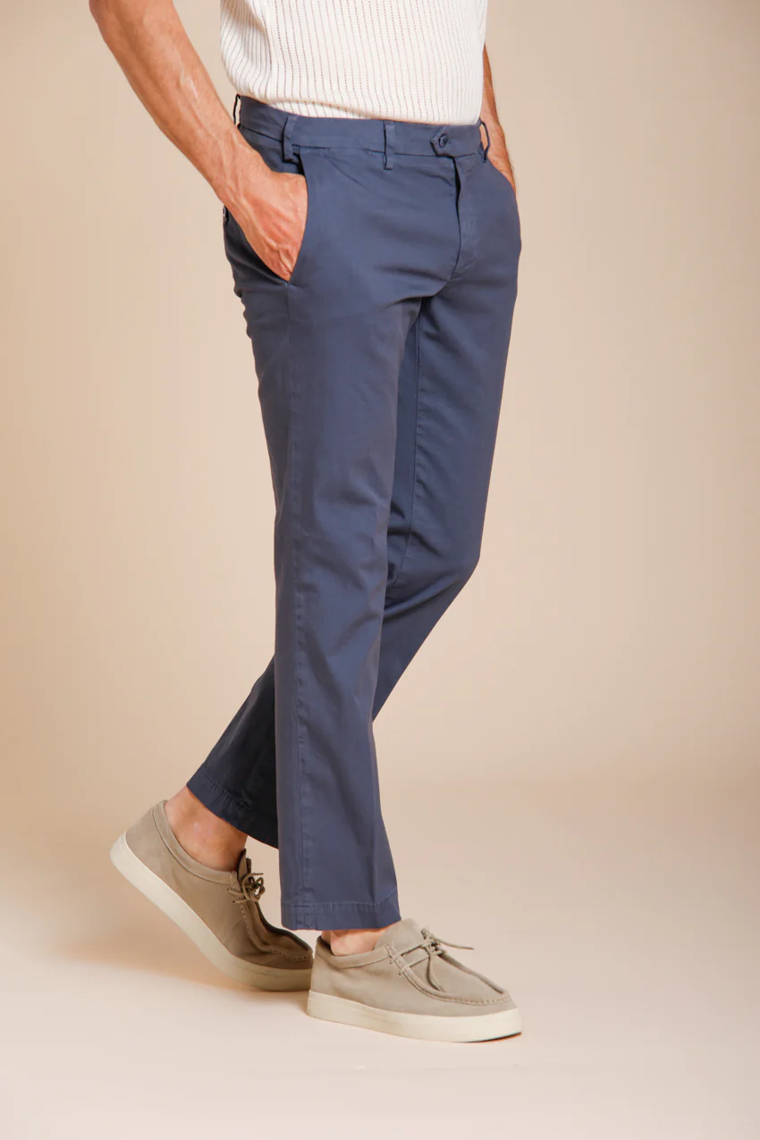 New York pantalone chino uomo in gabardina stretch regular fit ① – Image 3