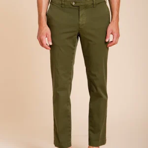 New York pantalone chino uomo in gabardina stretch regular fit ①