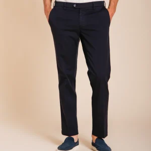 New York pantalone chino uomo in gabardina stretch regular fit ①
