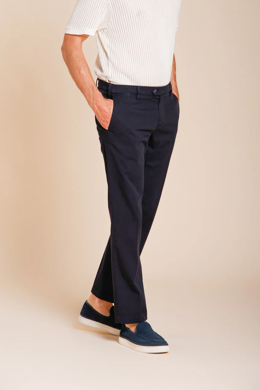 New York pantalone chino uomo in gabardina stretch regular fit ① – Image 3
