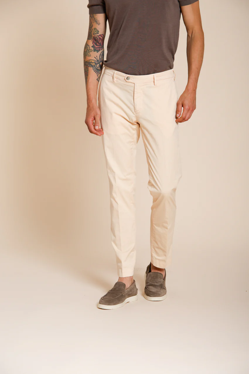 New York pantalone chino uomo in gabardina stretch regular fit ① – Image 3