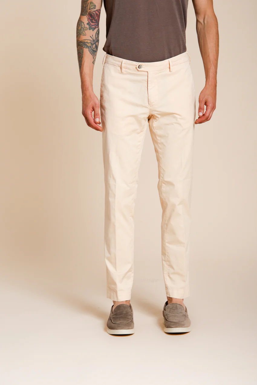 New York pantalone chino uomo in gabardina stretch regular fit ①