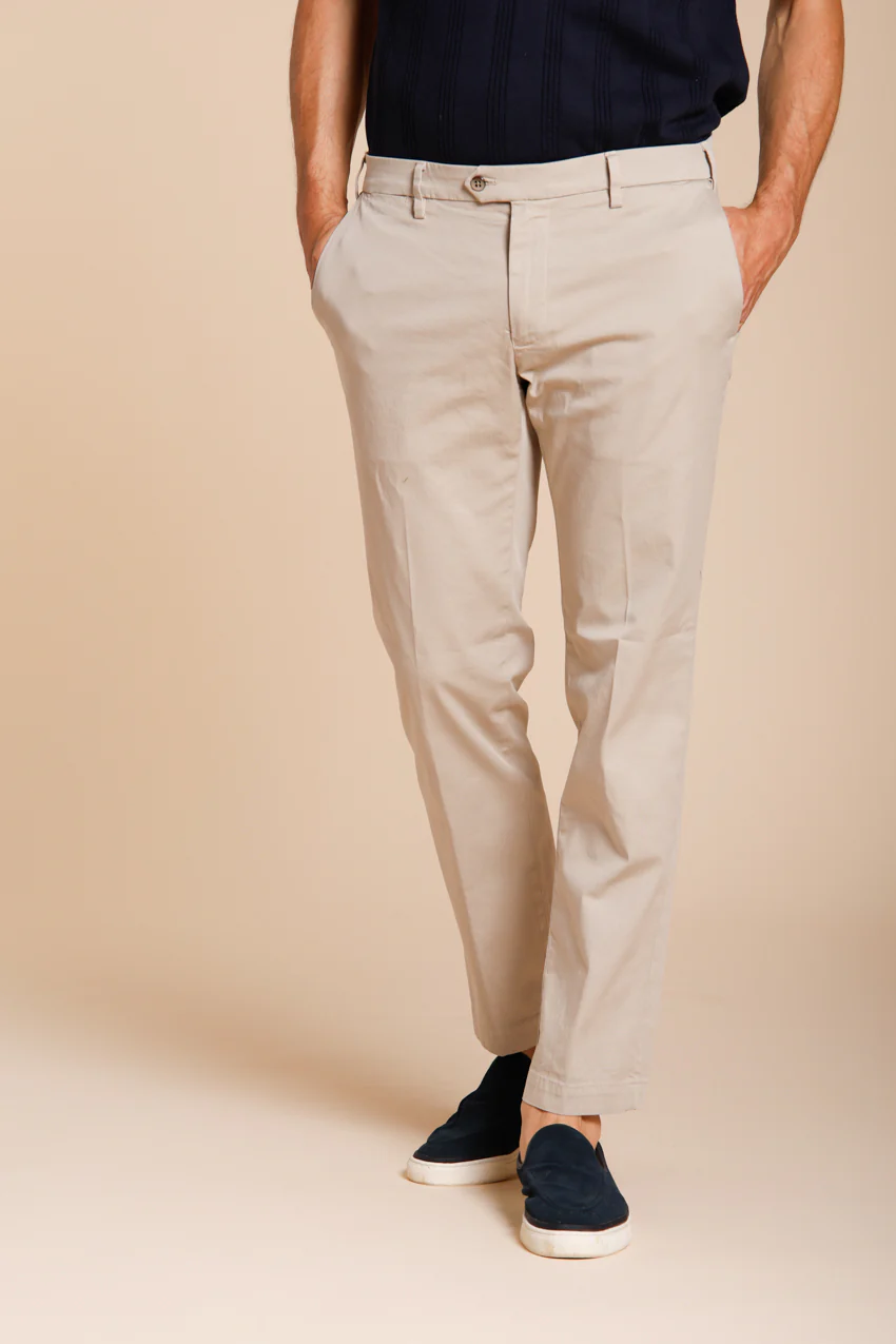 New York pantalone chino uomo in gabardina stretch regular fit ① – Image 4