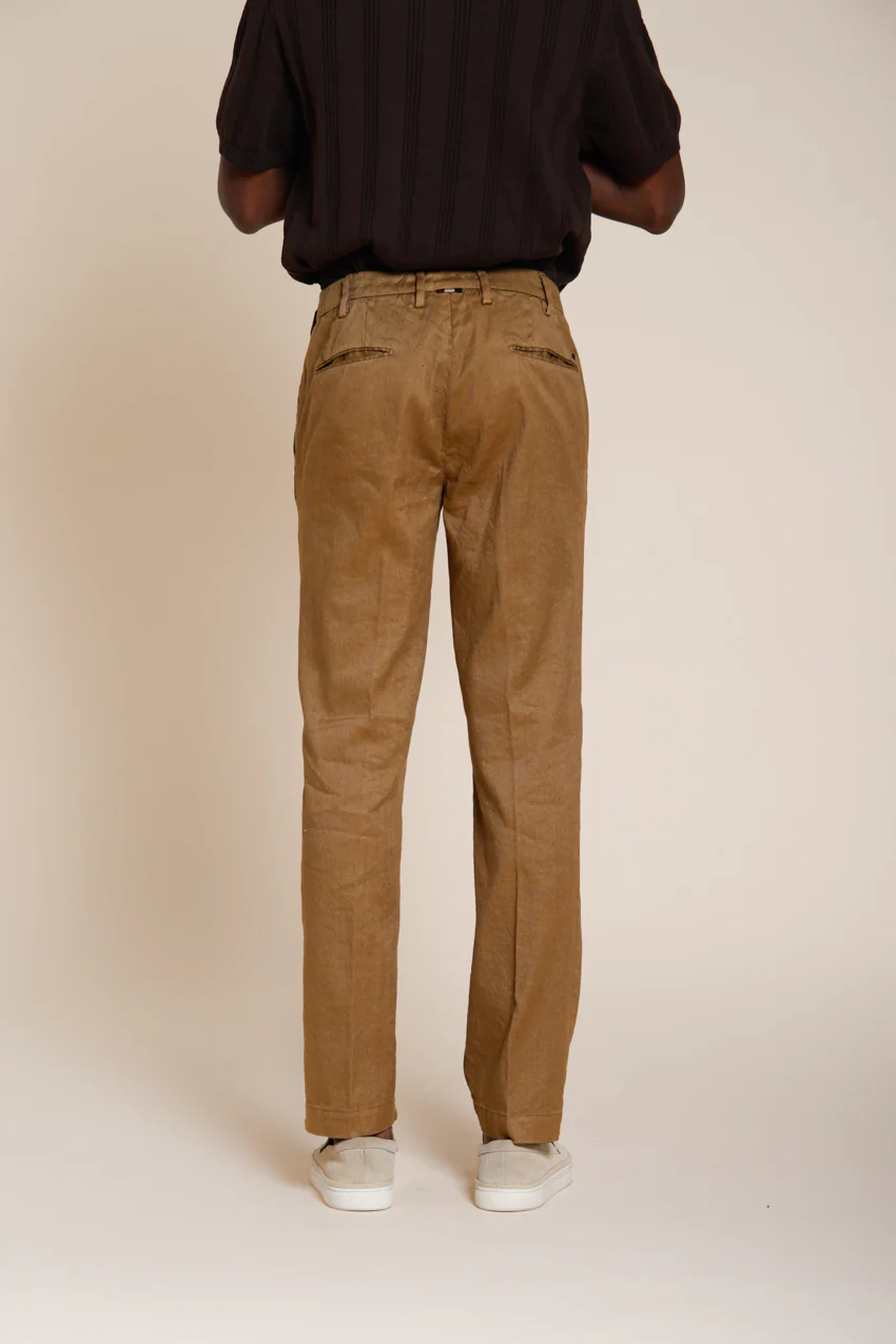 New York Icon Flex pantalone chino uomo in twill lino e cotone regular fit – Image 5