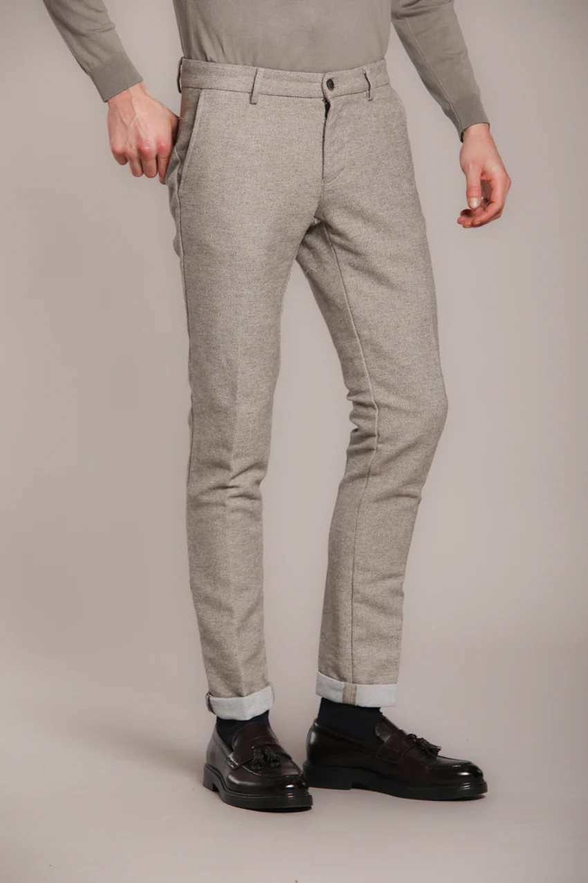 Torino pantalone chino uomo in finta lana slim fit