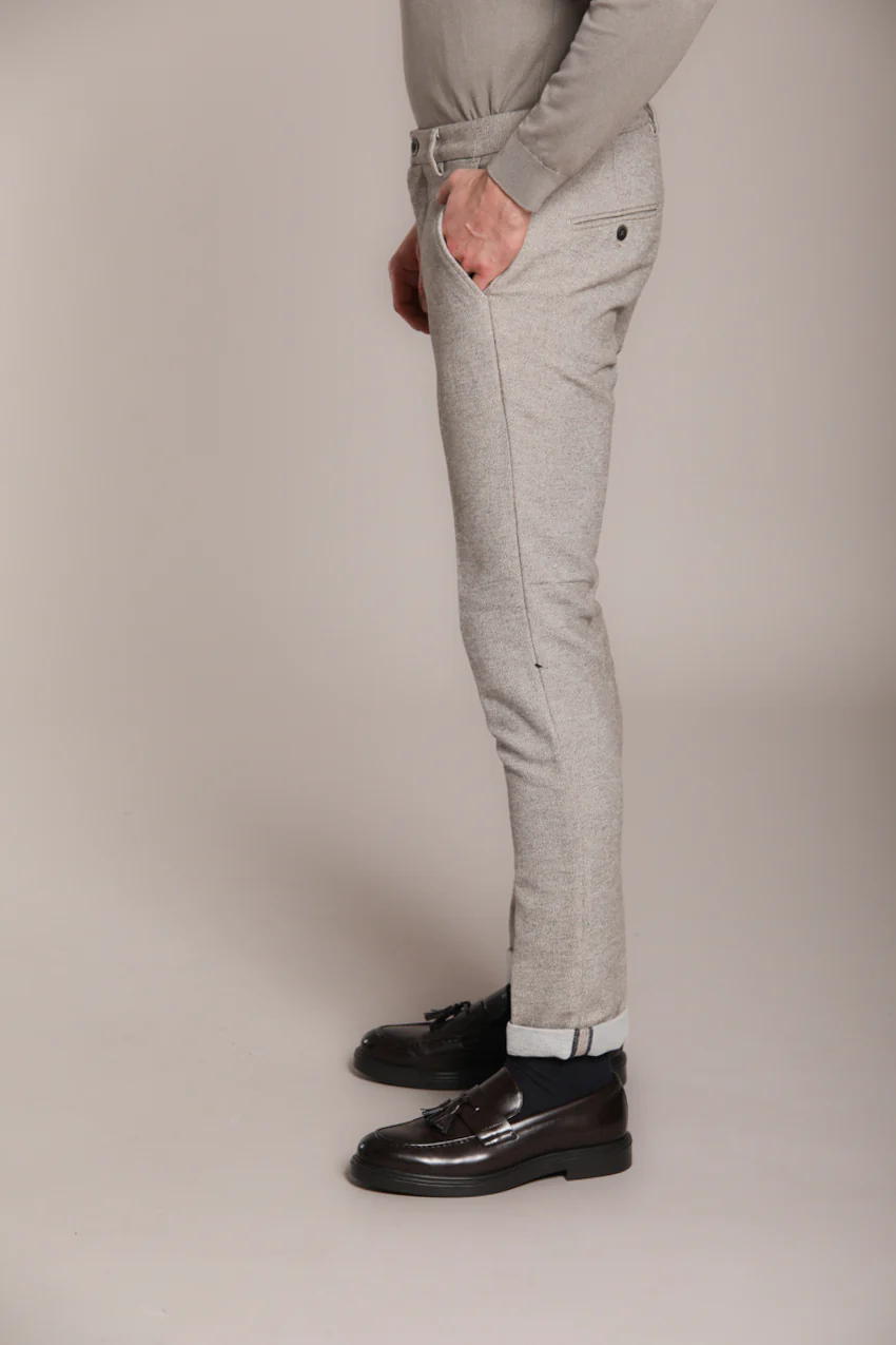 Torino pantalone chino uomo in finta lana slim fit – Image 3