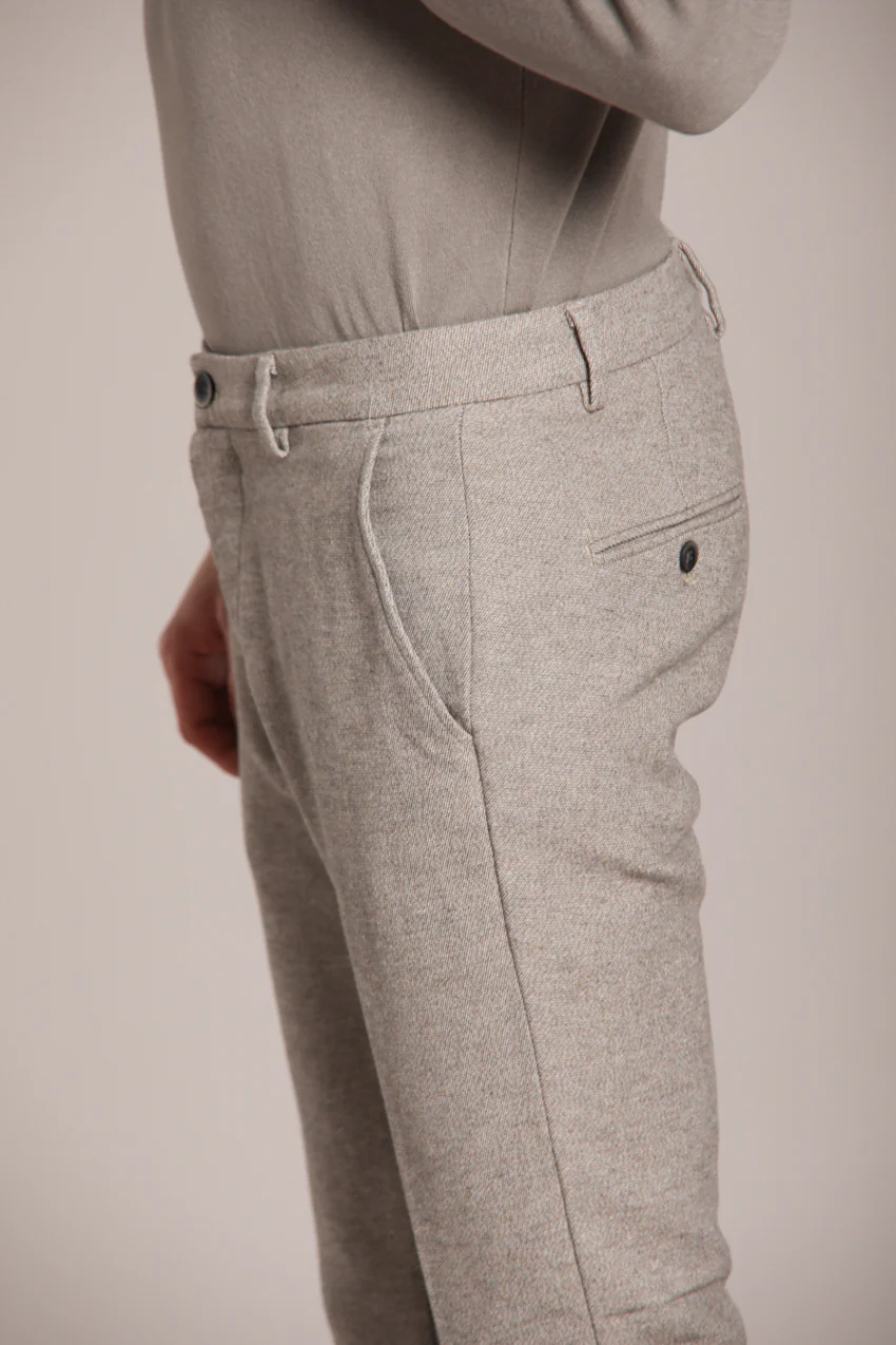 Torino pantalone chino uomo in finta lana slim fit – Image 2