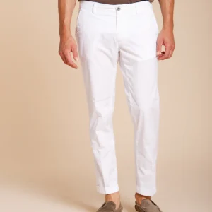 Milano pantalone chino uomo in gabardina stretch extra slim fit ①