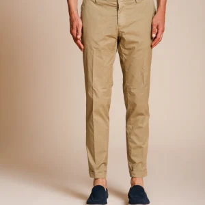 Milano pantalone chino uomo in gabardina stretch extra slim fit ①