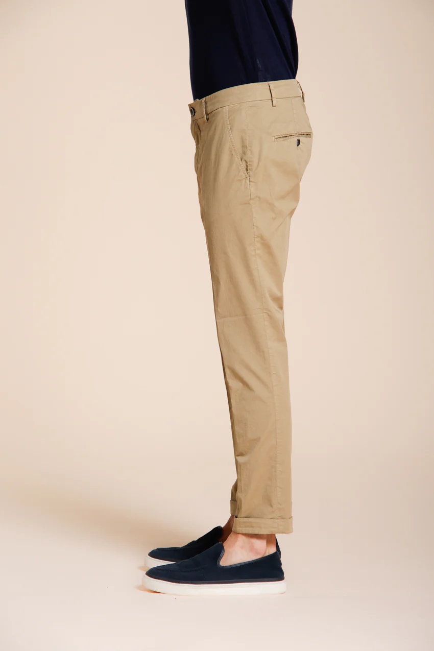 Milano pantalone chino uomo in gabardina stretch extra slim fit ① – Image 4