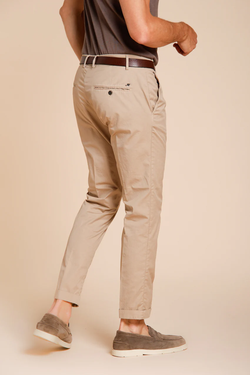 Milano pantalone chino uomo in gabardina stretch extra slim fit ① – Image 4