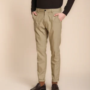 Osaka pantalone chino uomo in cotone lana carrot fit