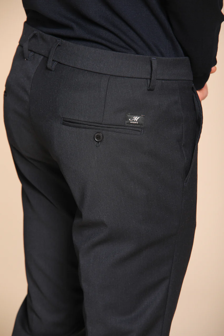 Torino pantalone chino uomo in lana unita slim fit – Image 2