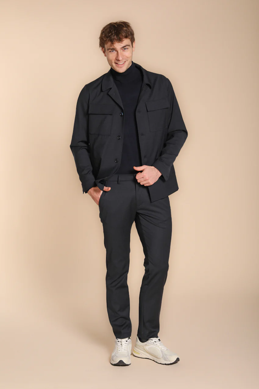 Torino pantalone chino uomo in lana unita slim fit – Image 5