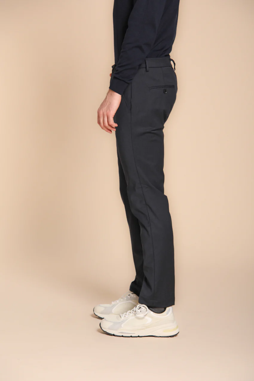 Torino pantalone chino uomo in lana unita slim fit – Image 4