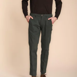 Torino pantalone chino uomo in gabardina slim fit ①