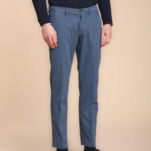 Torino pantalone chino uomo in gabardina slim fit ①