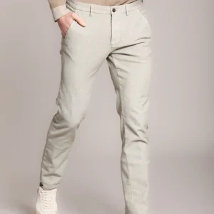 Torino pantalone chino uomo in fustagno con stampa galles slim fit