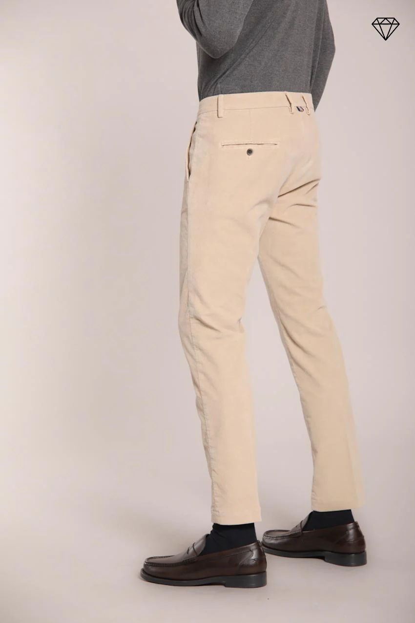 Torino pantalone chino uomo in velluto 1500 righe slim fit ① – Image 3