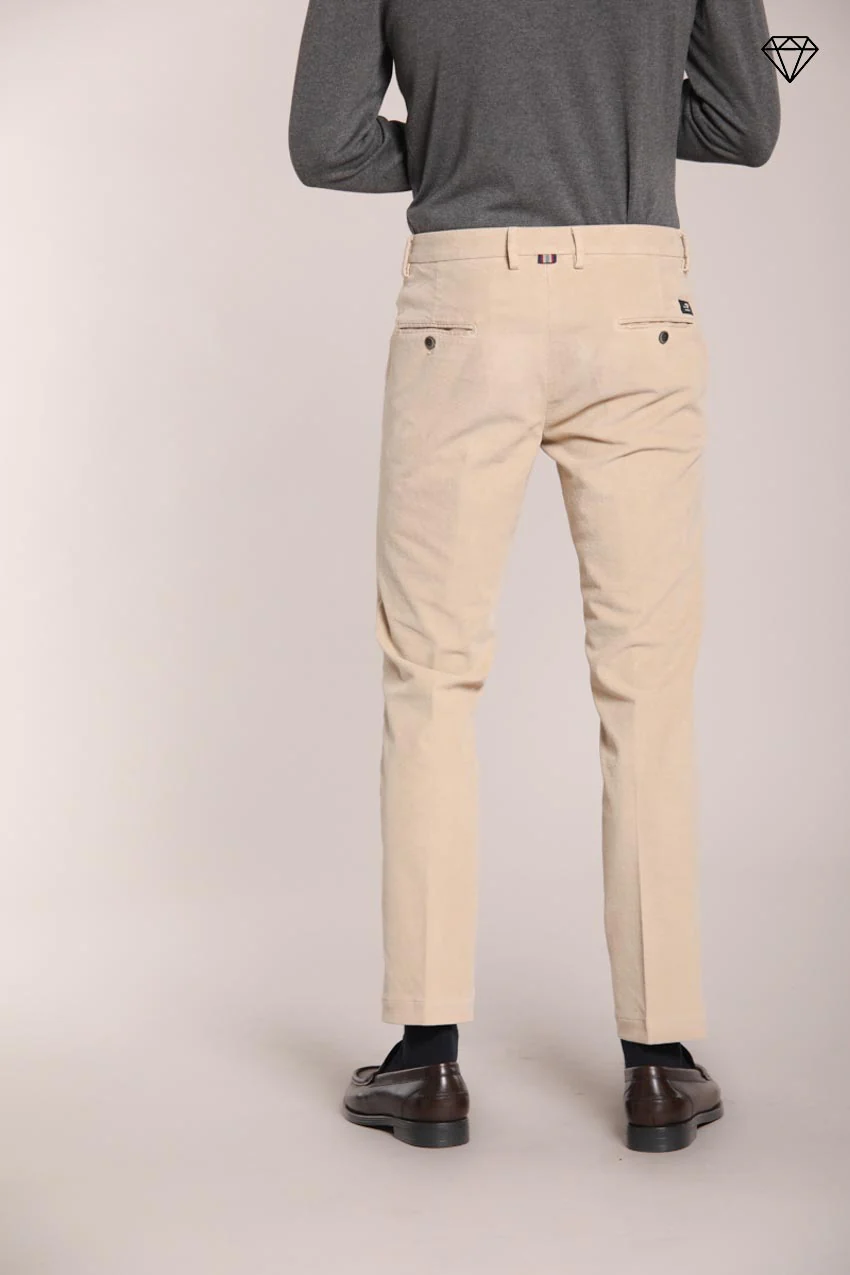 Torino pantalone chino uomo in velluto 1500 righe slim fit ① – Image 4