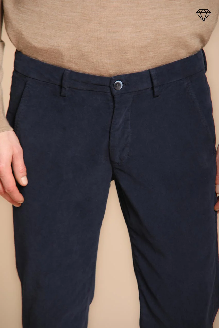 Torino pantalone chino uomo in velluto 1500 righe slim fit ① – Image 2
