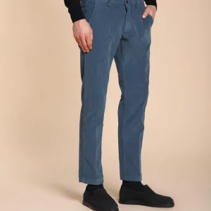 Torino pantalone chino uomo in velluto 1500 righe slim fit ①