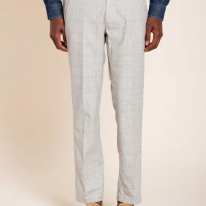 Torino pantalone chino uomo stampa galles con filato moro slim fit