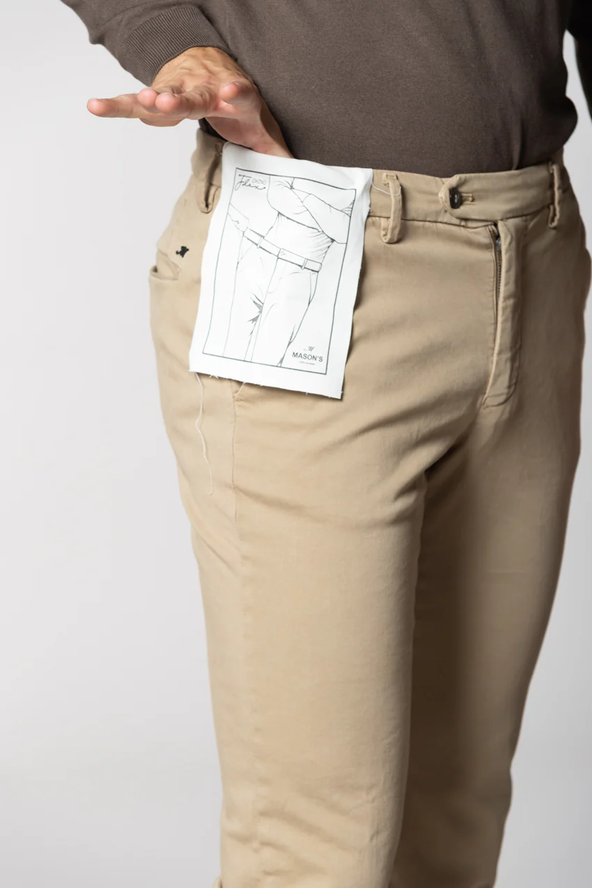 Torino Flex pantalone chino uomo in raso slim fit – Image 2