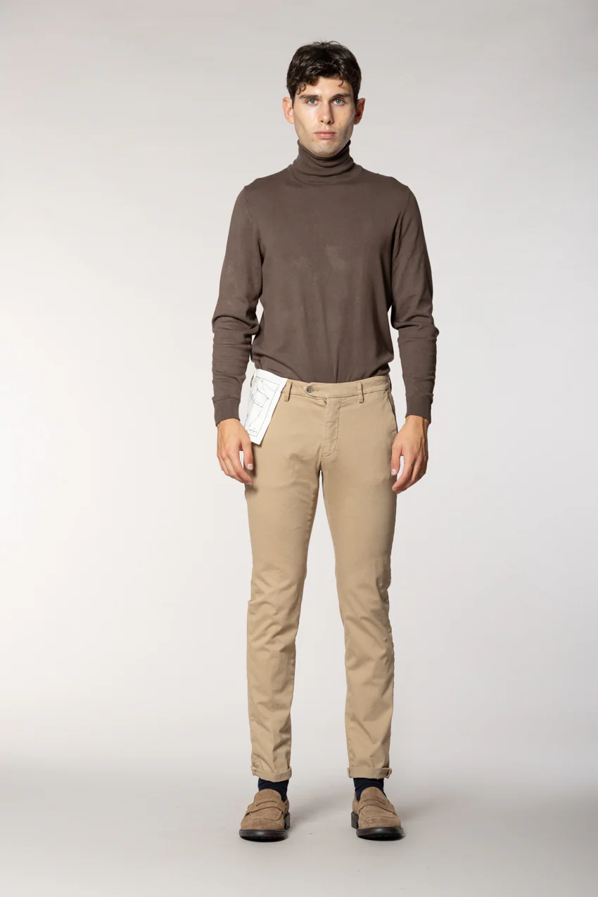 Torino Flex pantalone chino uomo in raso slim fit – Image 6