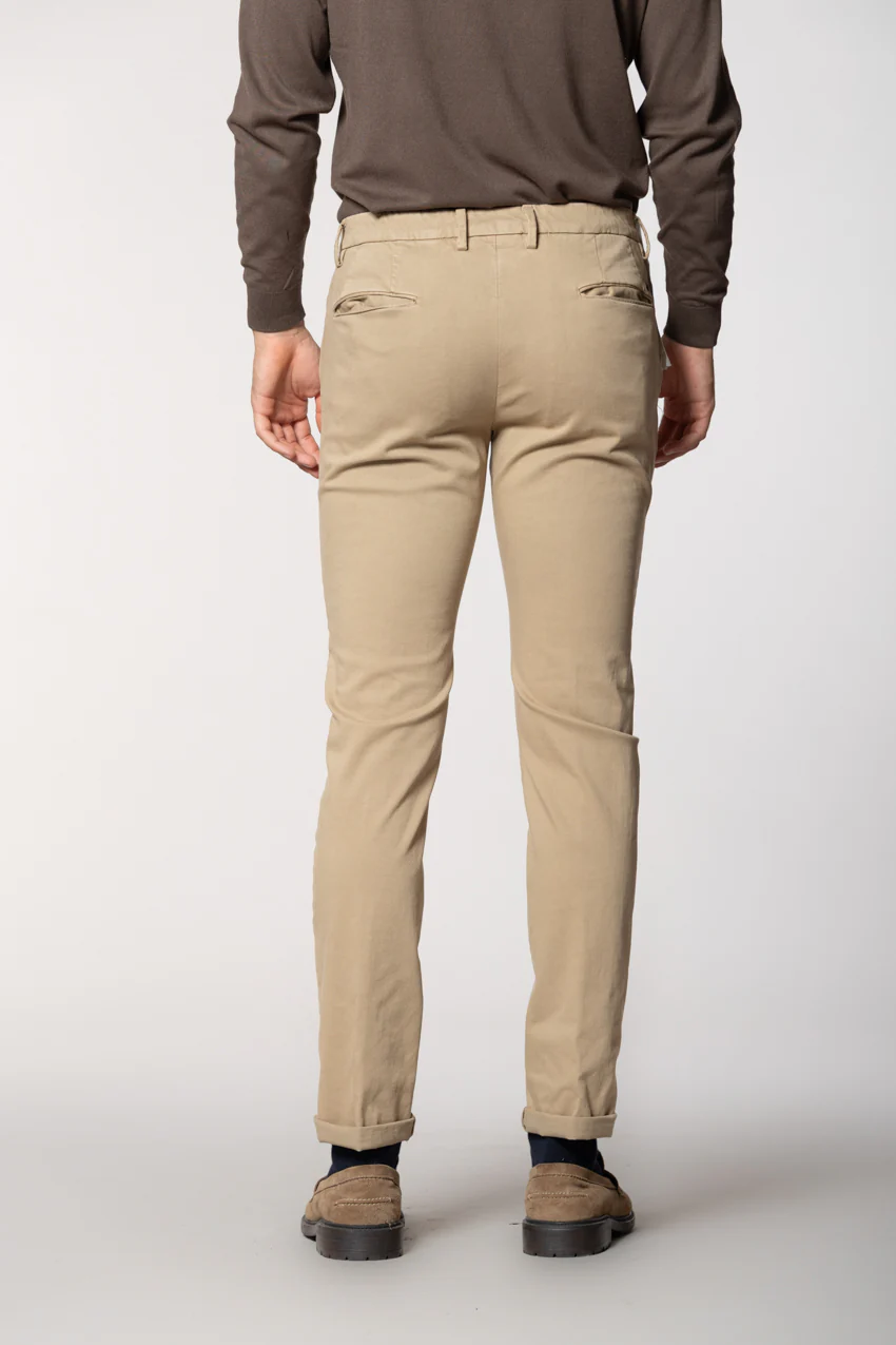 Torino Flex pantalone chino uomo in raso slim fit – Image 5