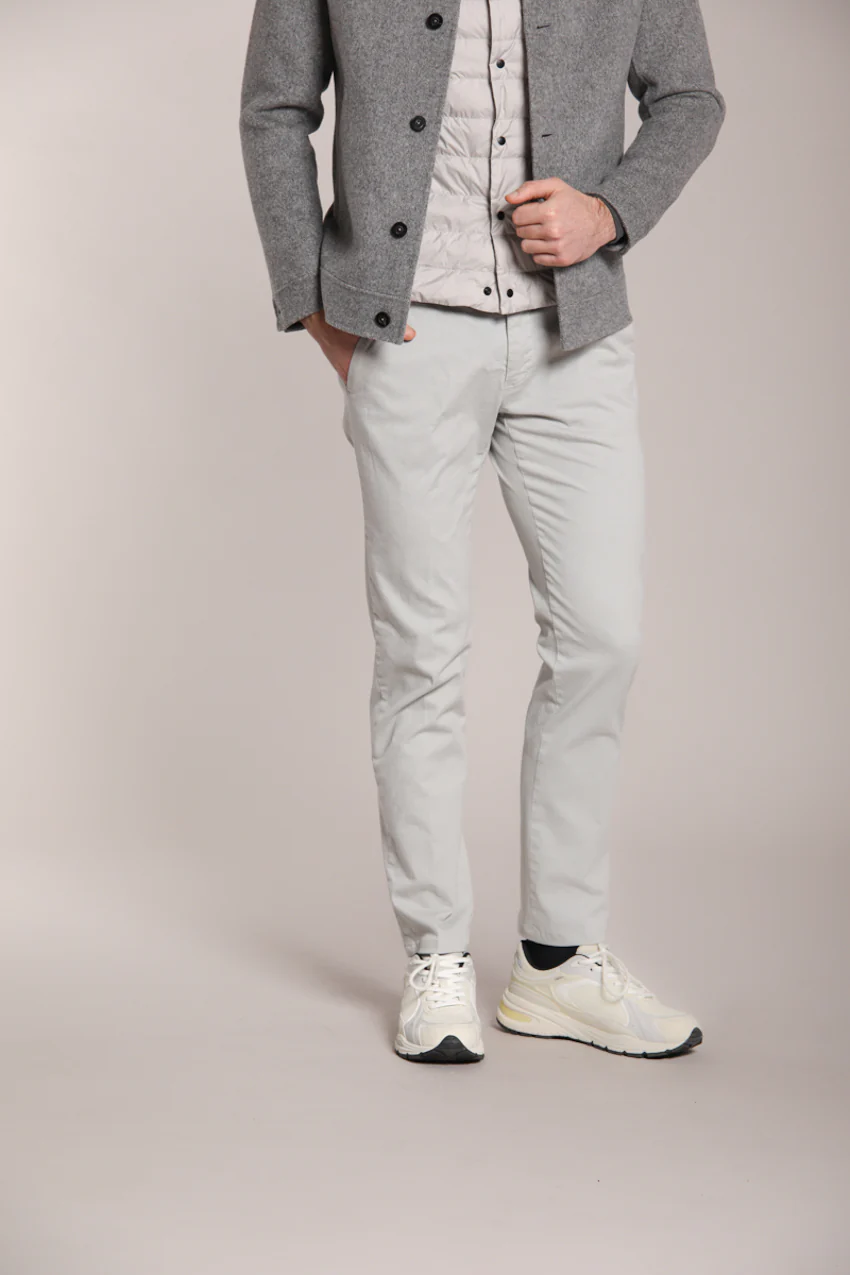 Torino Flex pantalone chino uomo in raso slim fit – Image 4