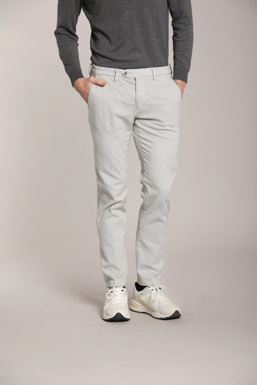 Torino Flex pantalone chino uomo in raso slim fit