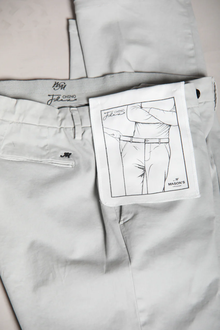 Torino Flex pantalone chino uomo in raso slim fit – Image 3