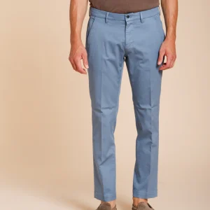 Torino Flex pantalone chino uomo in gabardina stretch slim fit ①