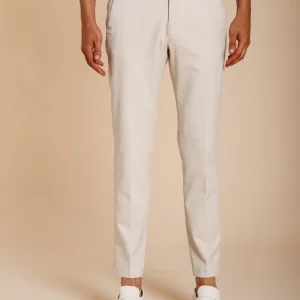 Torino City pantalone chino uomo in tricotina fine di cotone e lyocell slim fit