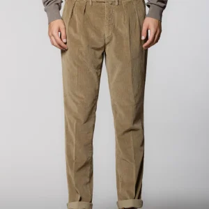 Boston 2 Pinces pantalone chino uomo in velluto 500 righe relaxed fit