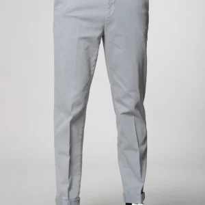 Boston pantalone chino uomo in cotone trama diagonale relaxed fit